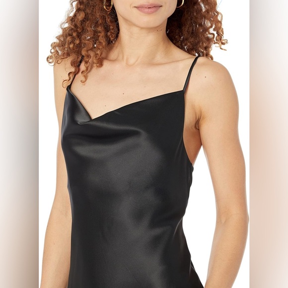 NWT The Drop Women's Black Elegant “Scarlett” Cowl-Neck Slip Dress - Picture 3 of 6